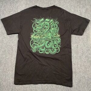 Cove USA Graphic T-Shirt M Black Green Kraken Back Print Made in USA